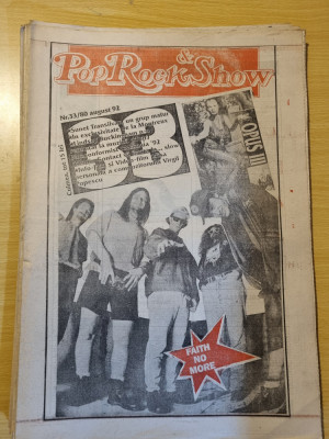 Pop rock &amp;amp; show august 1992-grupul rock sunet transilvan,moarte anda calugareanu foto