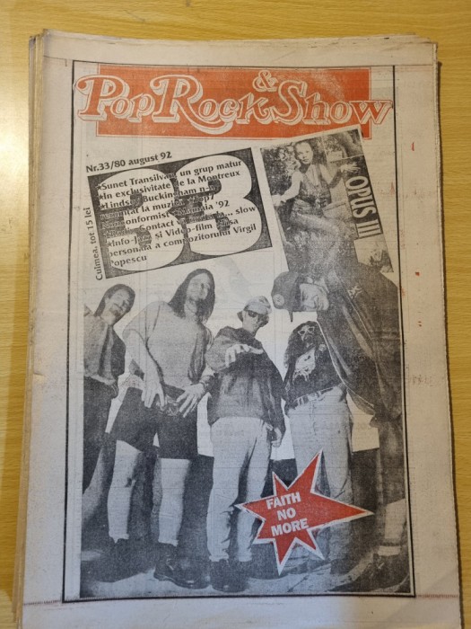 Pop rock &amp; show august 1992-grupul rock sunet transilvan,moarte anda calugareanu