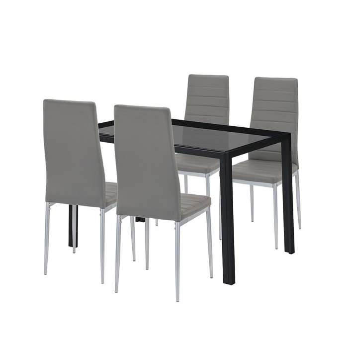 Rowan 4+1 &eacute;tkező garnit&uacute;ra sz&uuml;rke-sz&uuml;rke