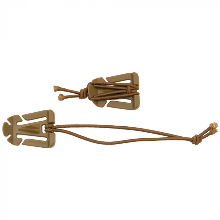 Set 2 Adaptoare de tip Clip cu elastic MOLLE, Coyote Tan, MFH 27552R