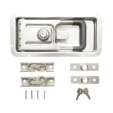 Incuietoare usa camion incastrat 16mm, otel inoxidabil, 270x130x23.5mm, 2 chei