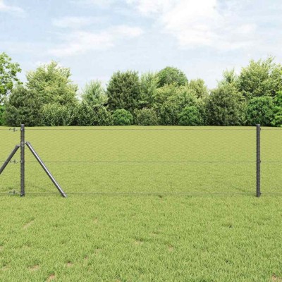 Gard Hexagonal Gri 0.6x10 m Oțel foto