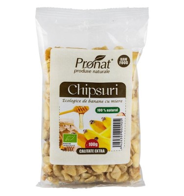 Chipsuri de Banane cu Miere Bio 100gr Pronat foto