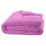 Pilota microfibra matlasata, 200 g/m?, pentru vara, bumbac ranforce, Roz, 210x230 cm