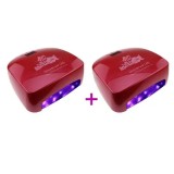 2 x Lampă LED roz-roșiatic - 66W, INGINAILS