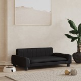 Gossi pat de caini, negru, 90x53x30 cm, piele ecologica
