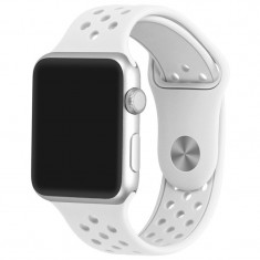 Curea pentru Apple Watch 40 mm Silicon Sport iUni White foto