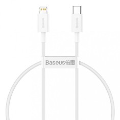 CABLU alimentare si date Baseus Superior, Fast Charging Data Cable pt. smartphone, USB Type-C la Lightning Iphone PD 20W, 0.25m, alb &quot;CATLYS-02&quot; (timb