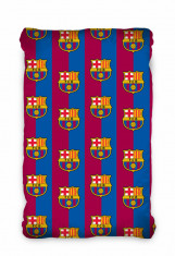 Cearceaf pentru pat FC Barcelona, 90x200cm+25cm, cu elastic foto