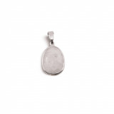 Pandantiv piatra lunii oval cu montura argintie 20mm, Stonemania Bijou