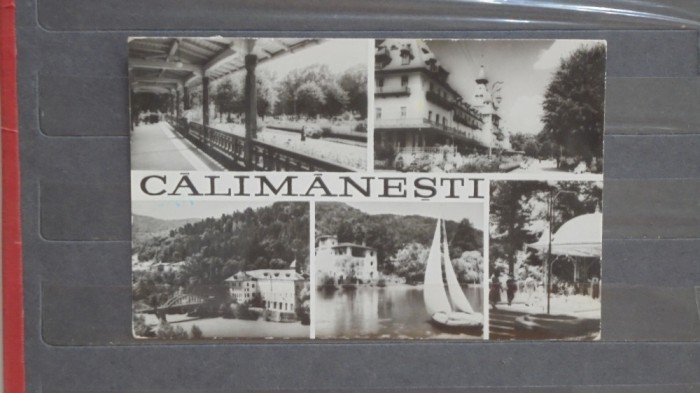 RPR - CALIMANESTI - 5 VEDERI DIN STATIUNE - 1954 - CIRCULATA.