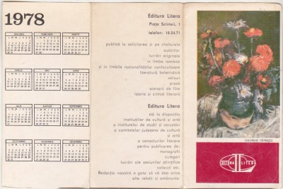 bnk cld Calendar 1977-1978 - Editura Litera foto