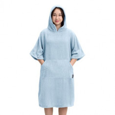 Poncho de baie pentru copii Homelevel, 10-13 ani, Albastru, Bumbac organic, 54880.23.43