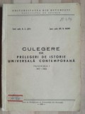 Culegere de prelegeri de istorie universala contemporana 1917-1923- Z. Lupu, Gh. N. Cazan