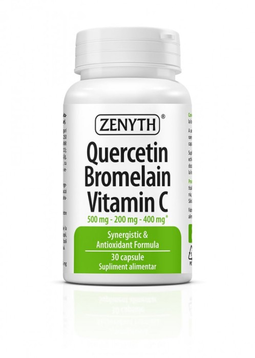 Quercetin Bromelain Vitamin C, 30 capsule, alergii si imunitate in infectii respiratorii
