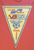 Fanion meci fotbal VICTORIA BUCURESTI - DINAMO TBILISI (Cupa UEFA 22.10.1987)