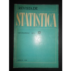 Revista de Statistica. Anul XX. Decembrie 1971