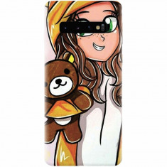 Husa silicon pentru Samsung Galaxy S10, Girl With Little Bear