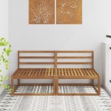 vidaXL 2 Bucată Canapea Medie pentru Exterior Lemn Solid de Acacia 900536