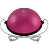 Minge echilibru, Bosu Ball, diametru 58cm, bordo, pentru aerobic, gimnastica, fitness, DHS