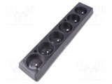 Conector alimentare AC mamă spliter 2P PE 250VAC 16A negru JONEX