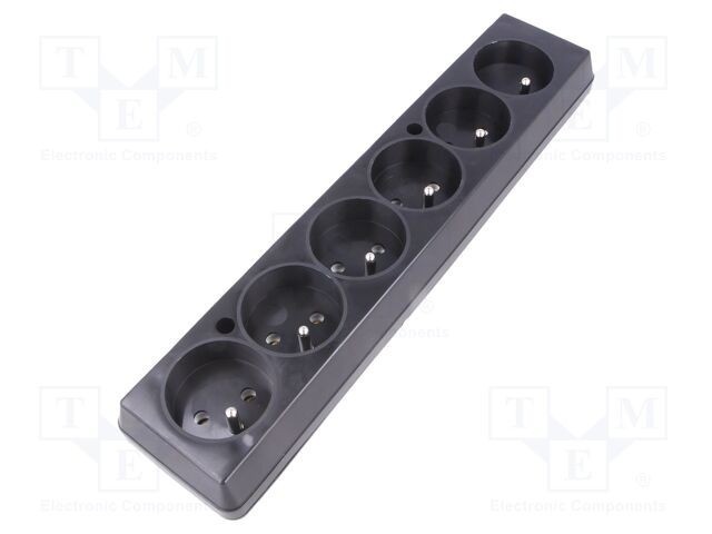 Conector alimentare AC mamă spliter 2P PE 250VAC 16A negru JONEX