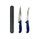Cumpara ieftin Set cutite profesionale de macelarie, injunghiat, transat, filetat, dezosat, suport magnetic, 2 cutite