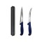 Set cutite profesionale de macelarie, injunghiat, transat, filetat, dezosat, suport magnetic, 2 cutite
