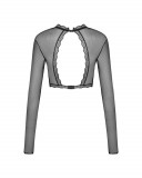 Mibelia - Top Sexy Negru, Mărime XS/S, Orion