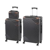TraveLux Urban XVII gurul&oacute;s bőr&ouml;nd szett fekete