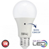 Bec LED E27 si senzor crepuscular zi / noapte 10W (&asymp;120w) lumina alba 1032lm L 118mm, Horoz