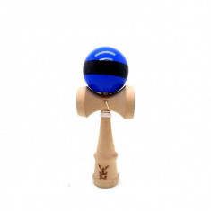 Kendama Ball Originala Stripe Negru Lemn Fag Albastru foto