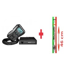 PACHET Statie Radio CB Avanti SICURO 18 ASQ Vox + Antena Radio CB AVANTI Aldo Precalibrata 46cm