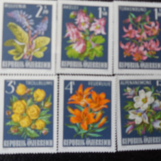 Serie timbre flora flori plante Austria nestampilate timbre filatelice postale