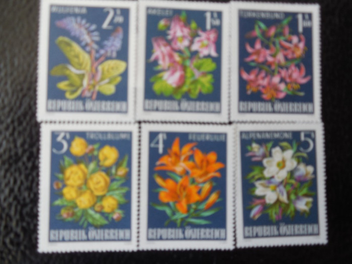 Serie timbre flora flori plante Austria nestampilate timbre filatelice postale