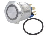 Buton antivandalism IP65, LED galben