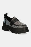 Buffalo mocasini Aspha Loafer femei, culoarea negru, cu platforma, 1624064-BLM