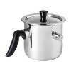Oala Lapte Inox 2.5L Bohmann cu Fluier Avertizare Sonoră și Capac, Perete Dublu, Universală