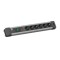 PRELUNGITOR Bachmann, Schuko x 6, conectare prin Schuko (T), cablu 2 m, protectie supratensiune, negru | argintiu, &quot;330.104R&quot; (timbru verde 0.18 lei)