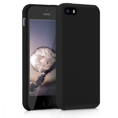 Husa pentru Apple iPhone 5 / iPhone 5s / iPhone SE, Silicon, Negru, 42766.01 foto