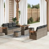 VidaXL Set de canapele pentru grădină Manual 9 pcs Gri 90 x 55 x 71 cm