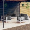 Gossi set mobilier de gradina cu perne, 8 piese, antracit, lemn pin