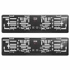 Set 2 Buc, Suport Numar Auto din Plastic Flexibil, Negru