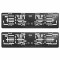 Set 2 Buc, Suport Numar Auto din Plastic Flexibil, Negru