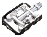 Pedale Bicicleta Wellgo Dual SPD, Aluminiu, Rulmenti, 100x35mm, 350g