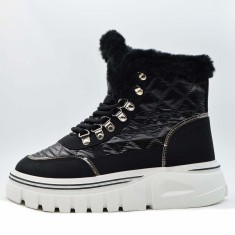 Ghete dama MBrands HI Tops, din material impermeabil lucios, imblaniti 40