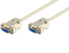 Cablu OEM DSUB 9FF/2,0-BU serial RS232 D-SUB 9 pini mama la D-SUB 9 pini mama 2 m foto