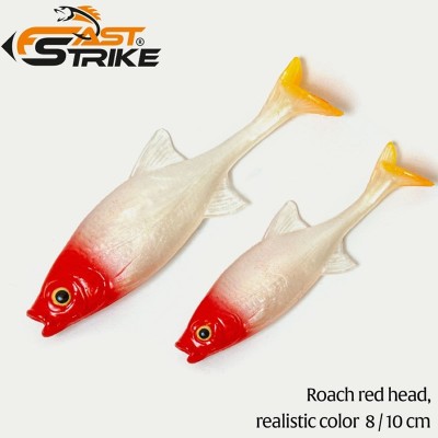 Shad Fast Strike Roach, RRH Roach Red Head, 8cm, 5g foto