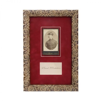 Generalul N. C. Constantinescu, carte de vizită + fotografie format carte-de-visite foto