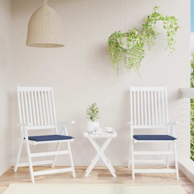 vidaXL Perne pentru paleți 2 buc. bleumarin, 50x50x4 cm, textil Oxford foto